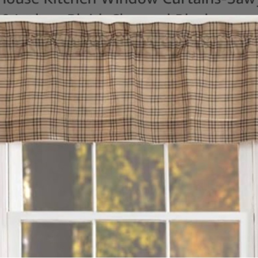 5 pair/Plaid Window Valance